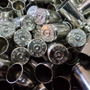 40 SW once fired nickel plated