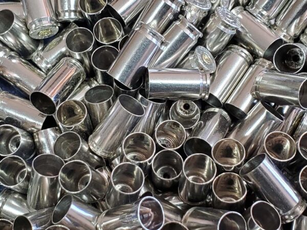 9MM nickel plated brass shells