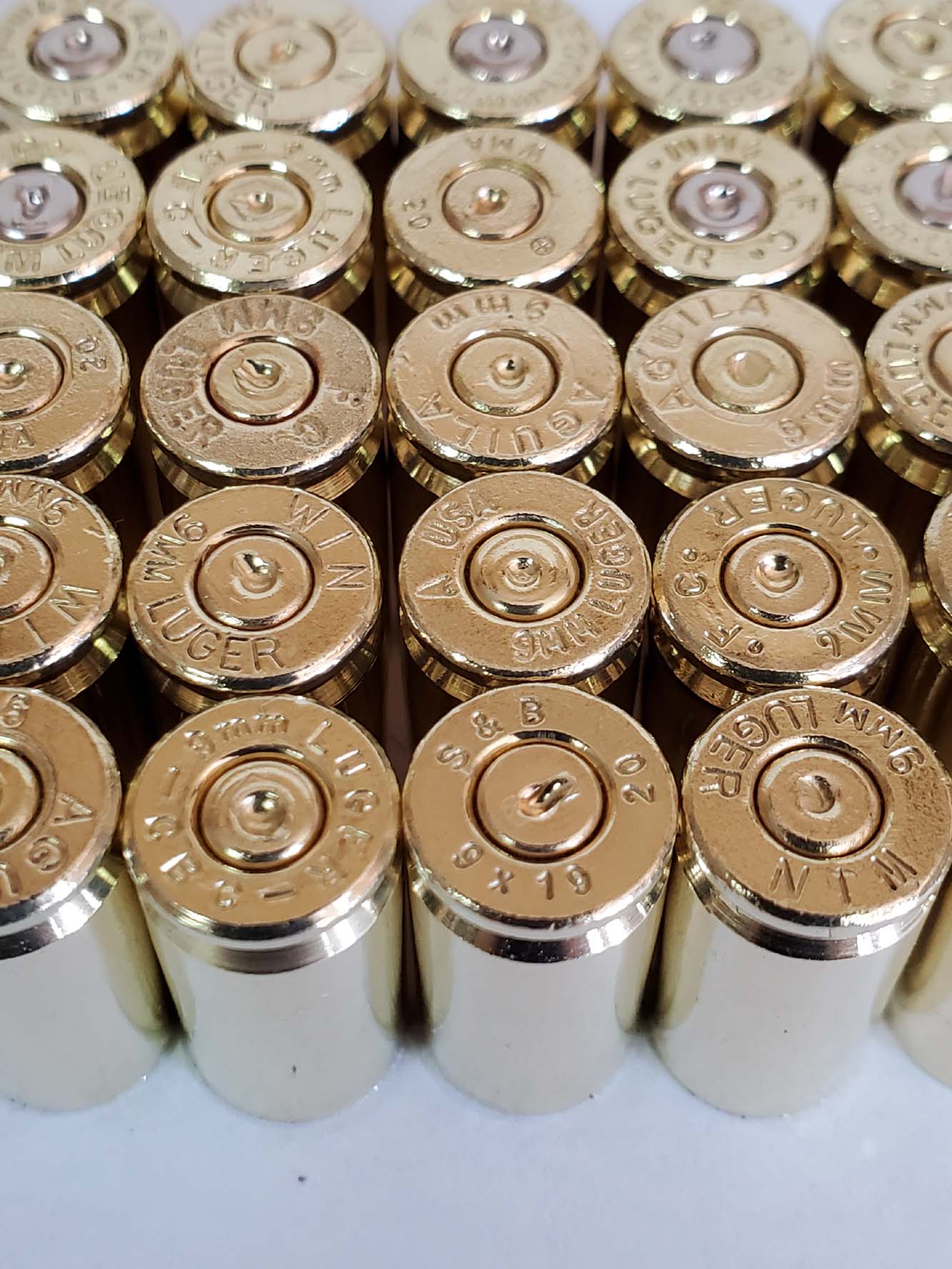 9MM Once Fired Brass Casings Mixed Head Stamps - Once Fired Brass