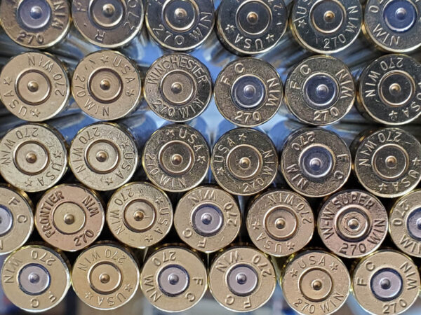 once fired 270 Winchester head stamps