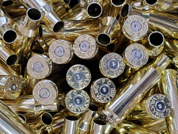 224 Valkyrie Once Fired Brass, Matching Head Stamps, 50 count