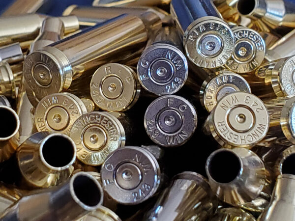 243 Winchester Once Fired Brass  100 + Count, Mixed Head Stamps