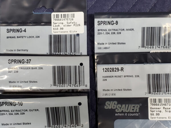 Sig Miscellaneous Pistol Springs - Image 2