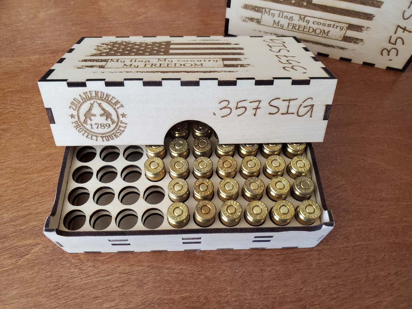 357 SIG box open side
