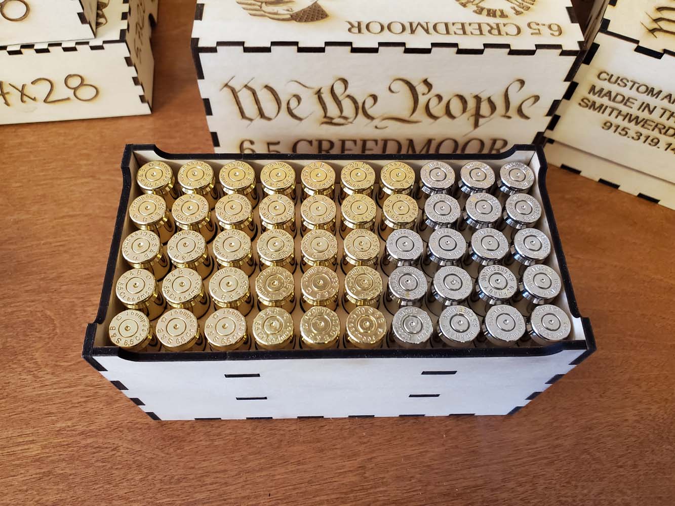 6.5 creedmoor wood ammo box